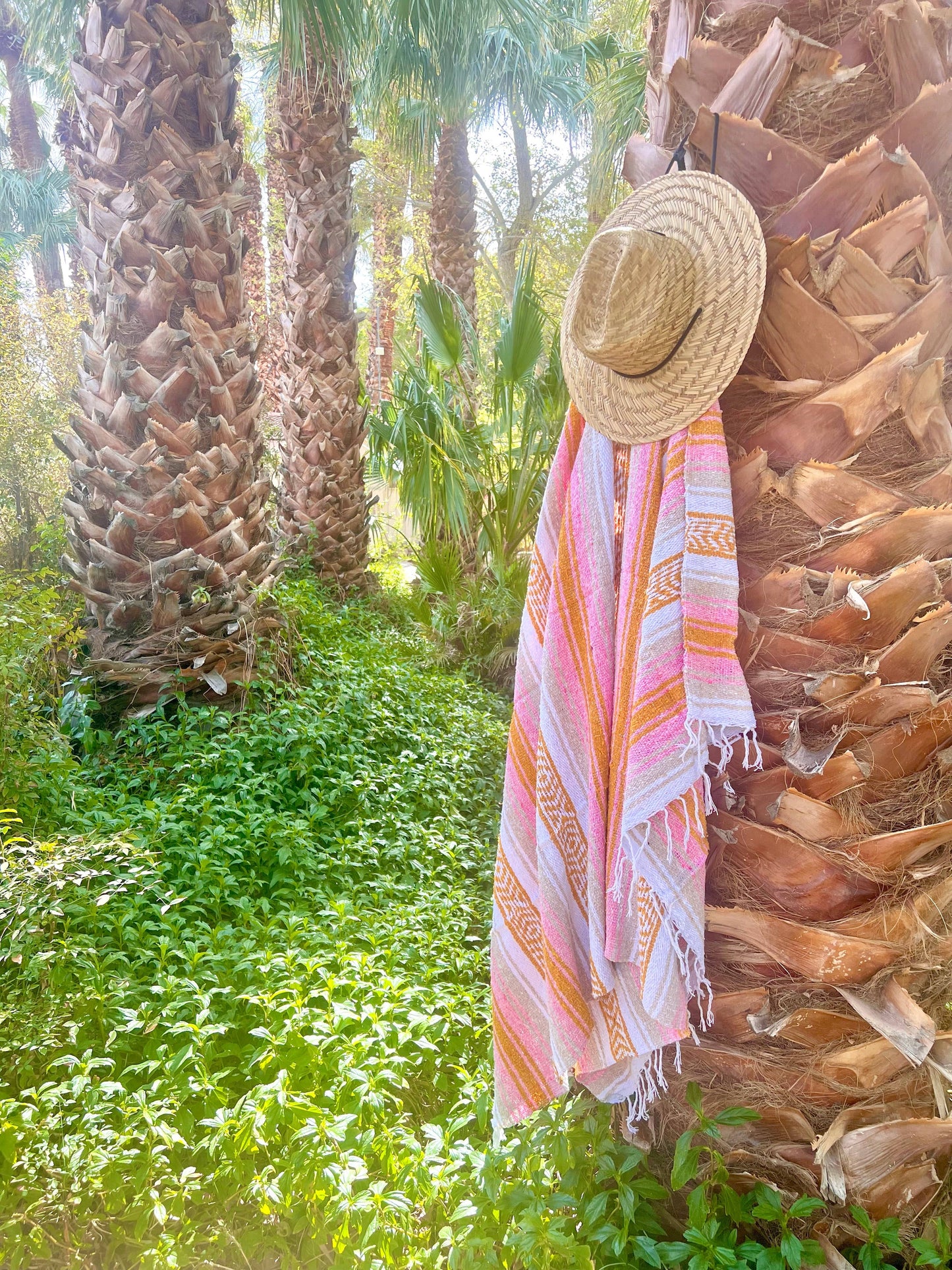 Honey Bloom Throw Blanket - Handwoven - Beach Towel - Mexican Blanket