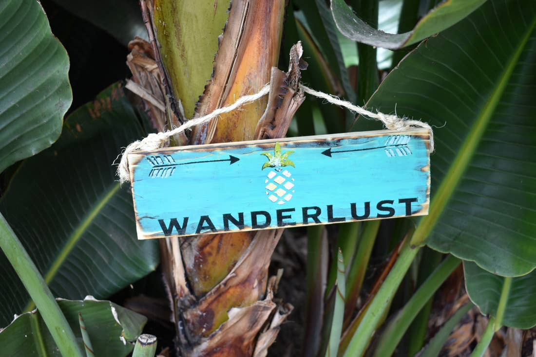 Wanderlust Travel sign - Travel Decor - Wood Sign