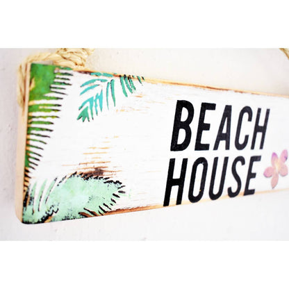 Beach House Sign Sign - Hawaiian & Tropical - Wood Sign