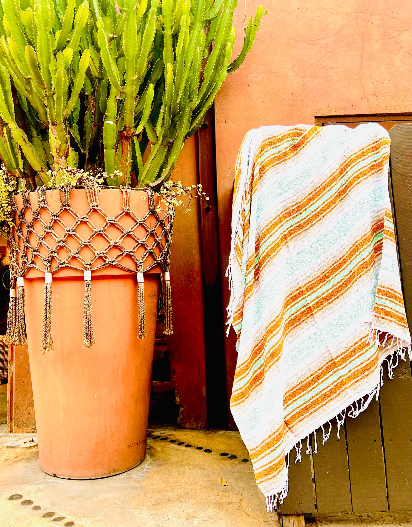 Coconut Cove Throw Blanket - Handwoven - Beach Towel - Mexican Blanket