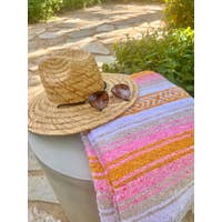 Honey Bloom Throw Blanket - Handwoven - Beach Towel - Mexican Blanket