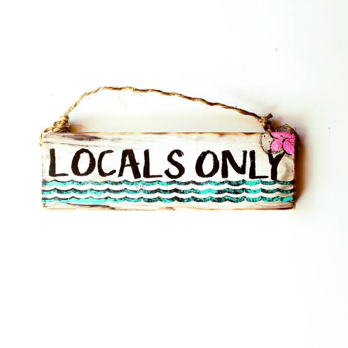 Locals Only Beach Sign - Beach & Trendy- Wood Sign