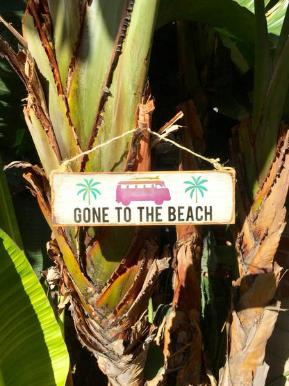Gone To The Beach Sign - Tropical - Wood Sign